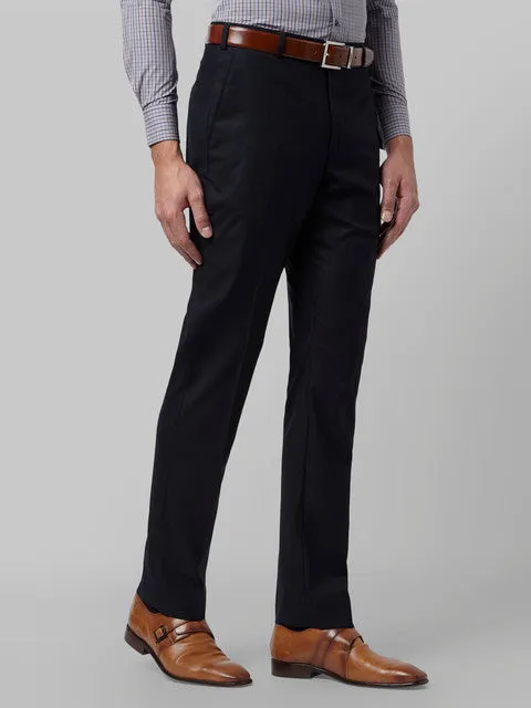 Park Avenue Men Blue Smart Fit Structured Trouser