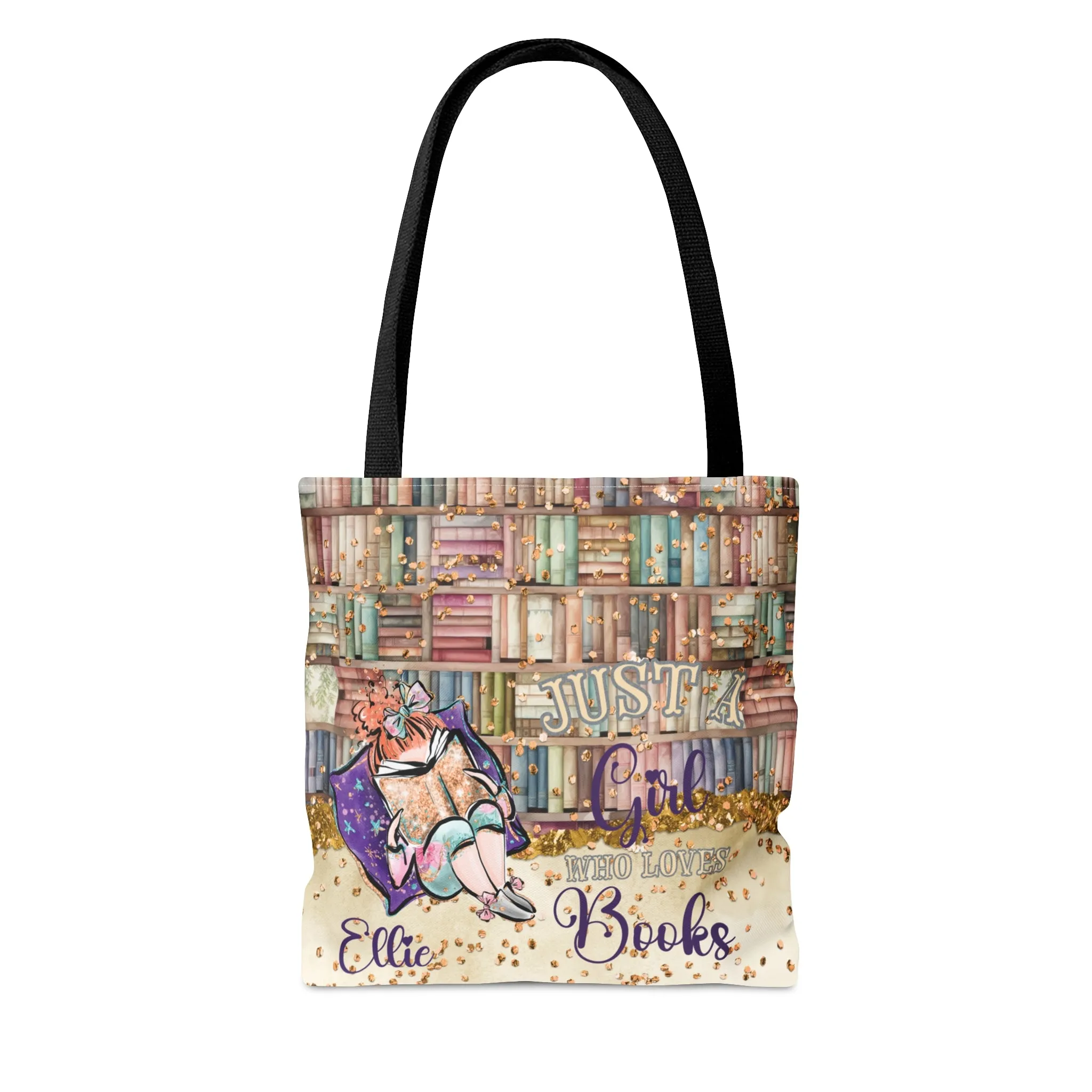 Personalised Tote Bag, Just A Girl Who Loves Books, Red Hair, Tote bag