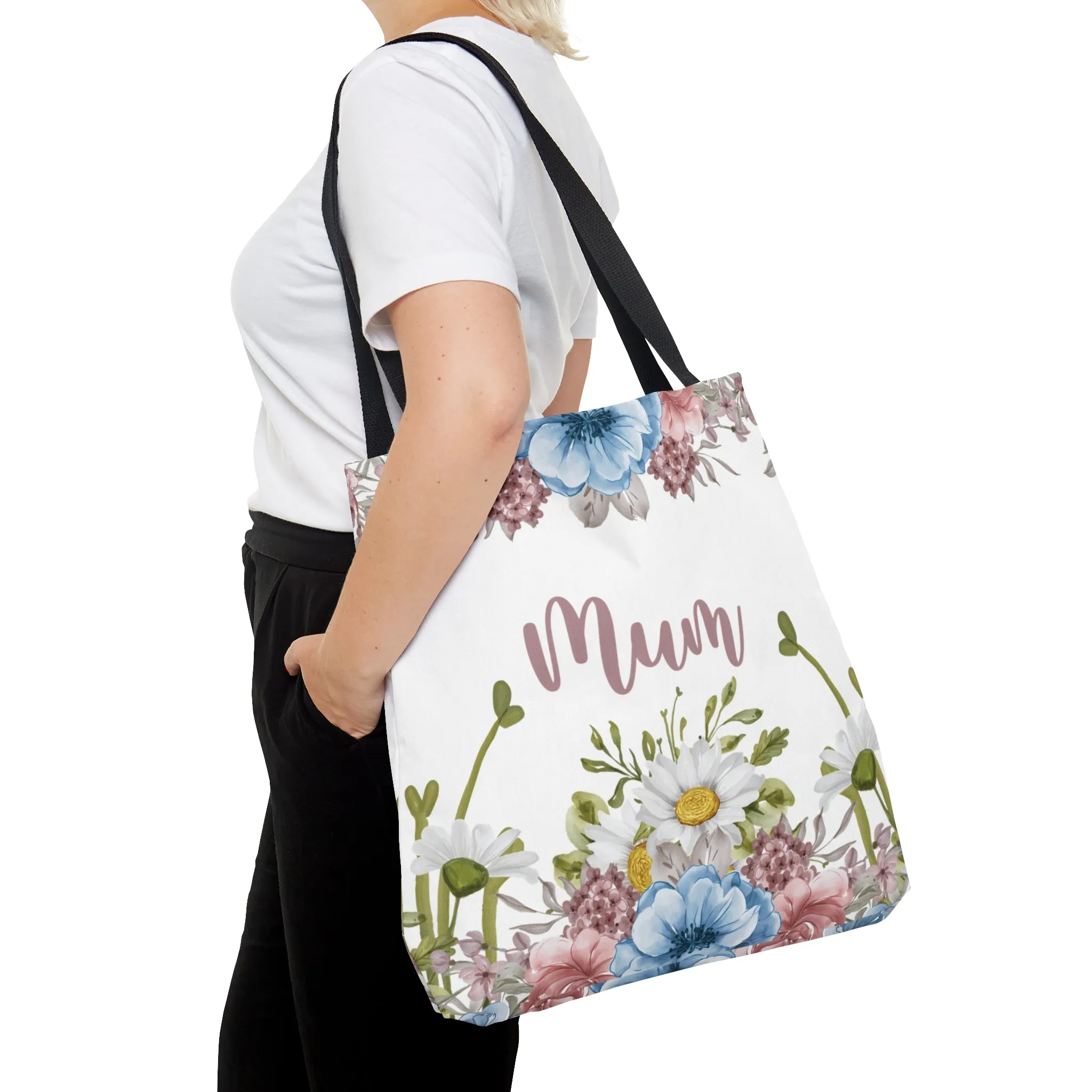 Personalised/Non-Personalised Tote Bag, Floral, Mum, Tote bag