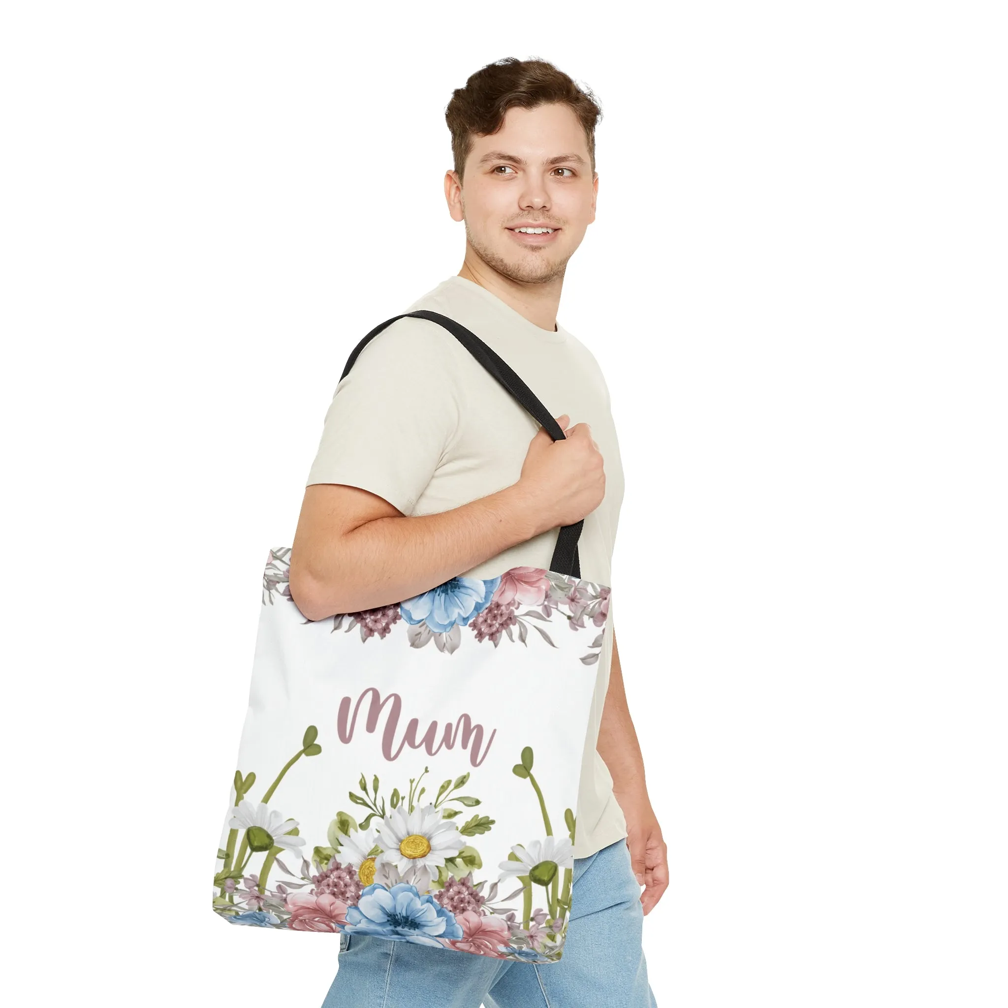 Personalised/Non-Personalised Tote Bag, Floral, Mum, Tote bag