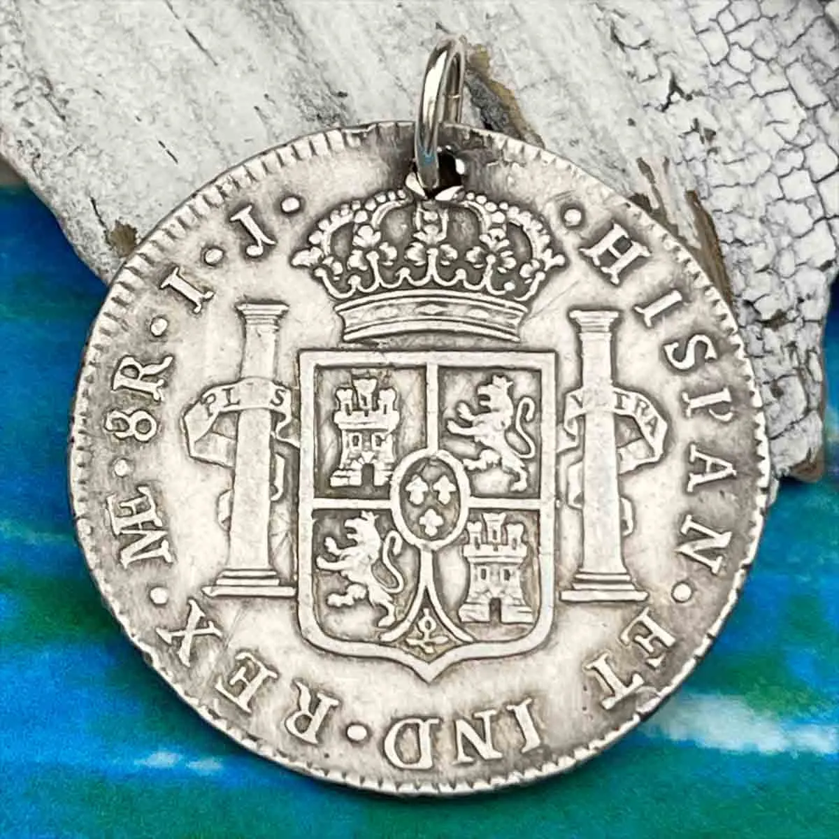 Pirate Chic Silver 8 Reale Spanish Portrait Dollar Dated 1796 - the Legendary "Piece of Eight" Pendant | Artifact #8889