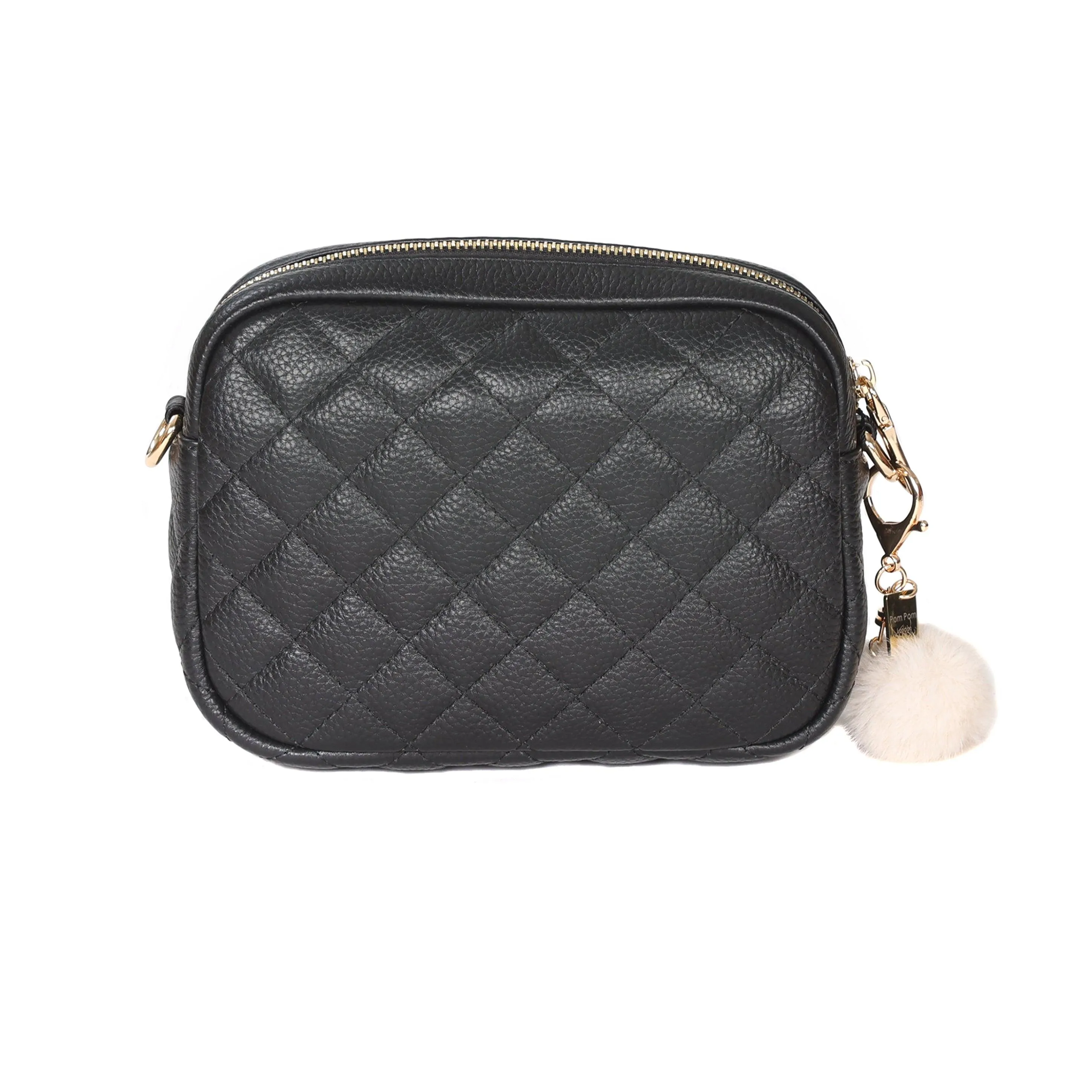 Quilted Mayfair Black Handbag with Accessories