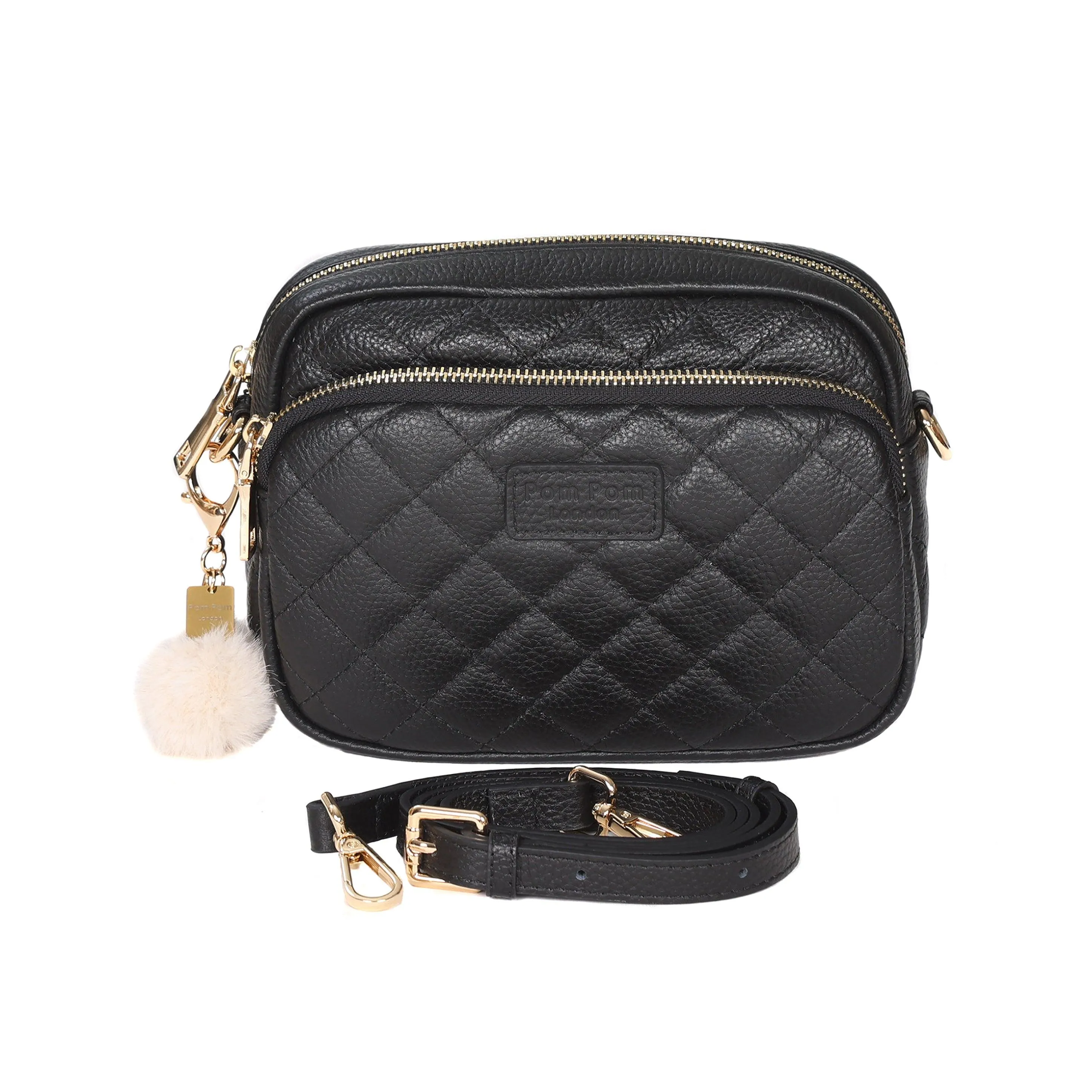 Quilted Mayfair Black Handbag with Accessories