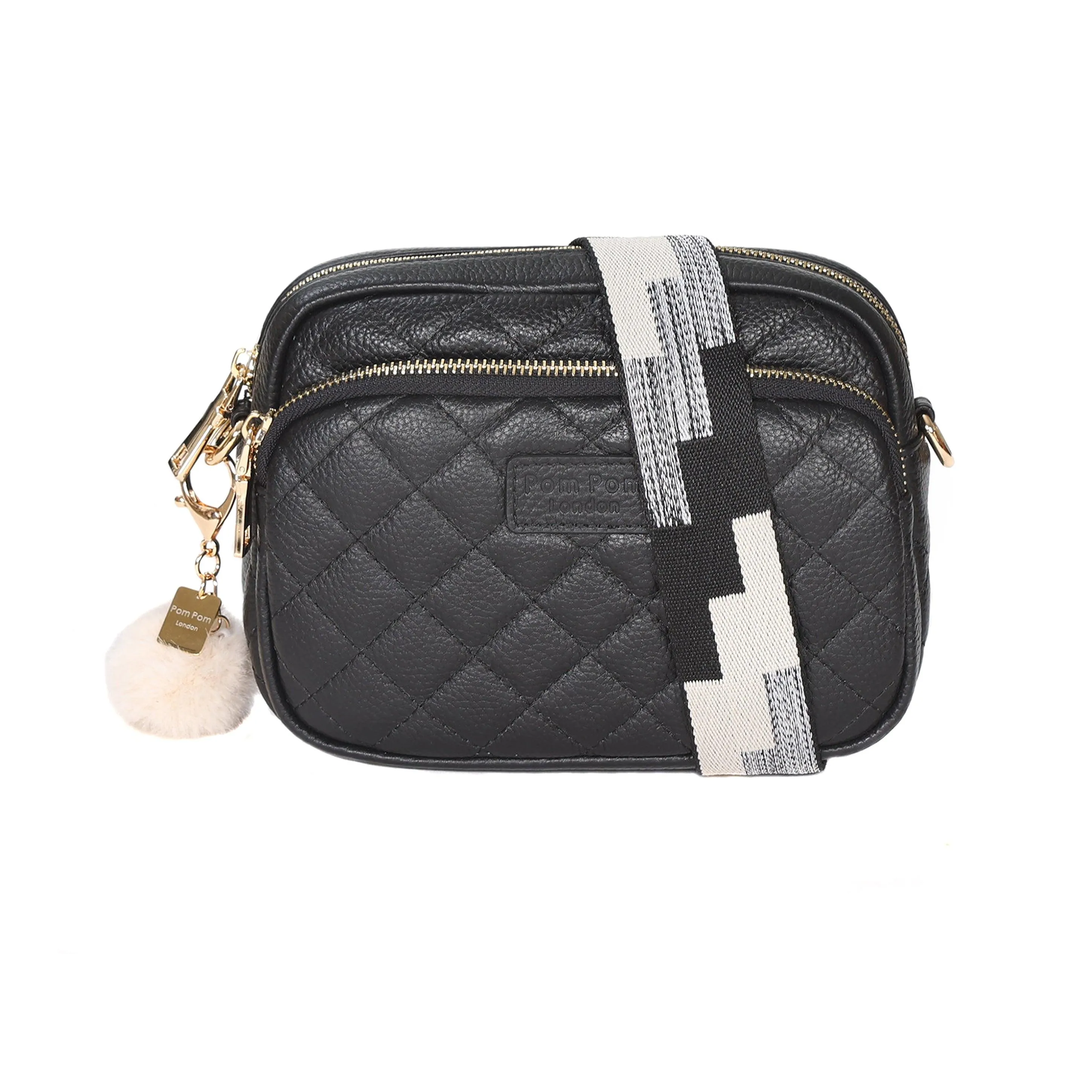 Quilted Mayfair Black Handbag with Accessories