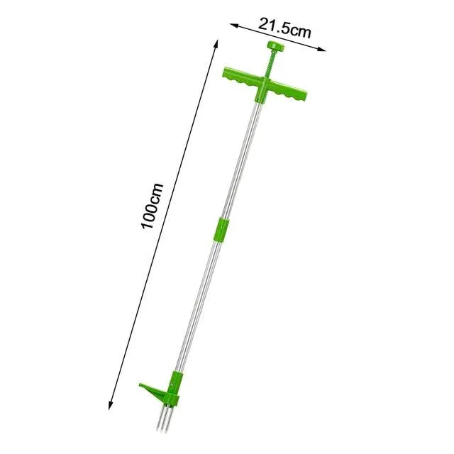 Root Remover Outdoor Weeder Portable Manual Garden Lawn Long Handled Aluminum Stand Up Weed Puller Lightweight with Foot Pedal
