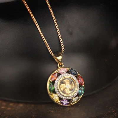 Rotatable Windmill Pendant Necklace