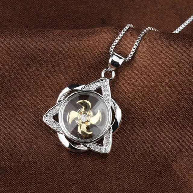 Rotatable Windmill Pendant Necklace