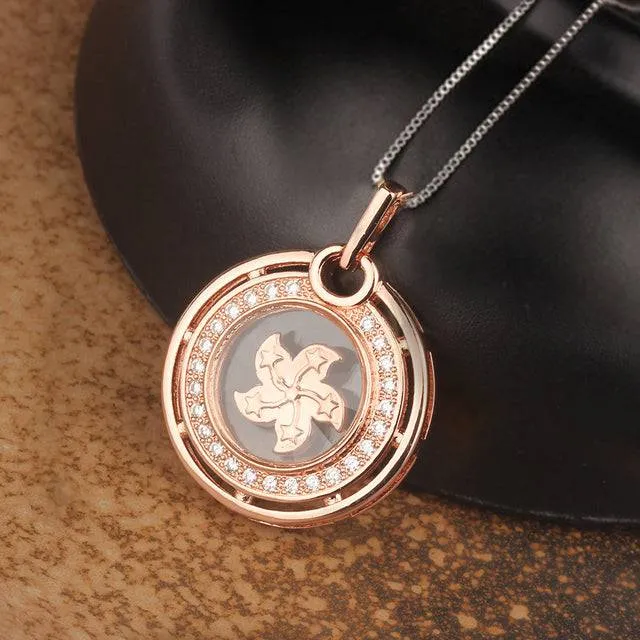 Rotatable Windmill Pendant Necklace