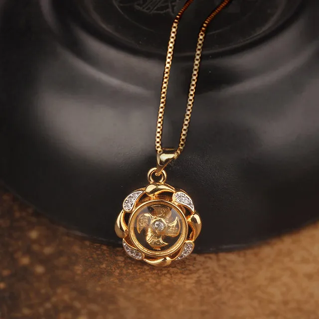 Rotatable Windmill Pendant Necklace