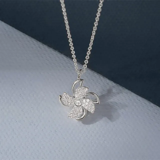 Rotatable Windmill Pendant Necklace