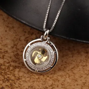 Rotatable Windmill Pendant Necklace
