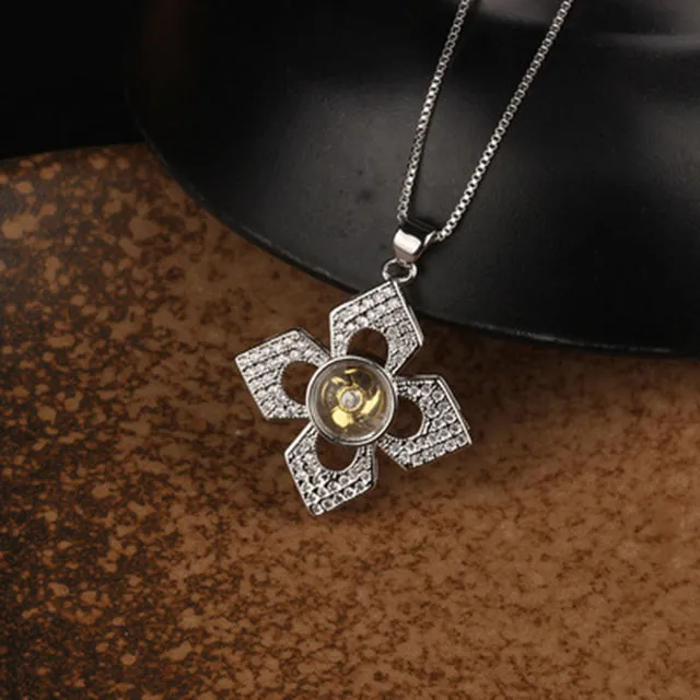 Rotatable Windmill Pendant Necklace