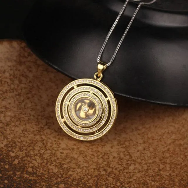 Rotatable Windmill Pendant Necklace