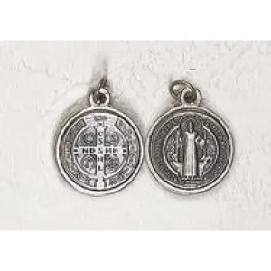 Saint Benedict Silver Tone Medal - 12 Options