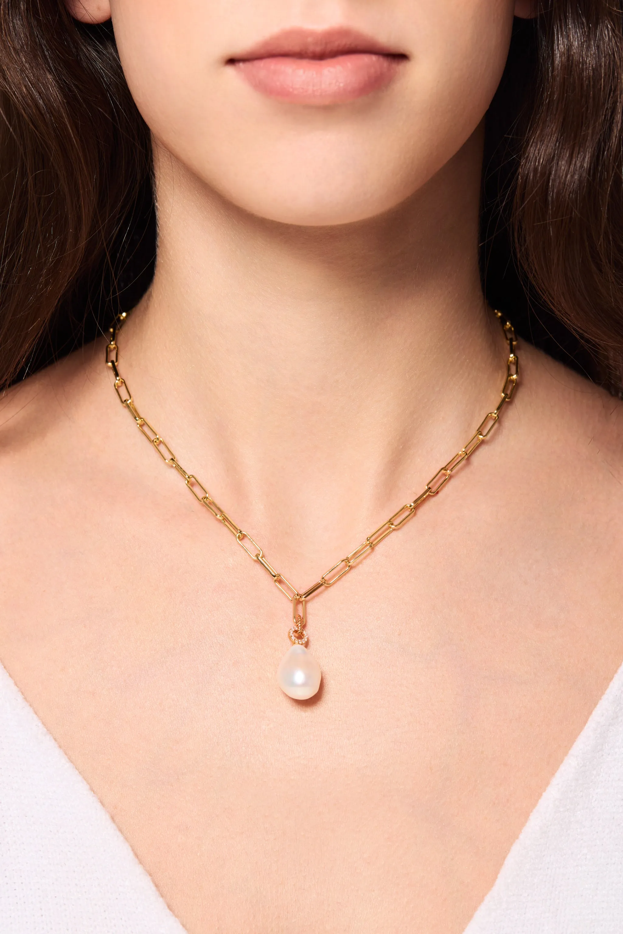 Speira Baroque Gold Vermeil Pearl Charm