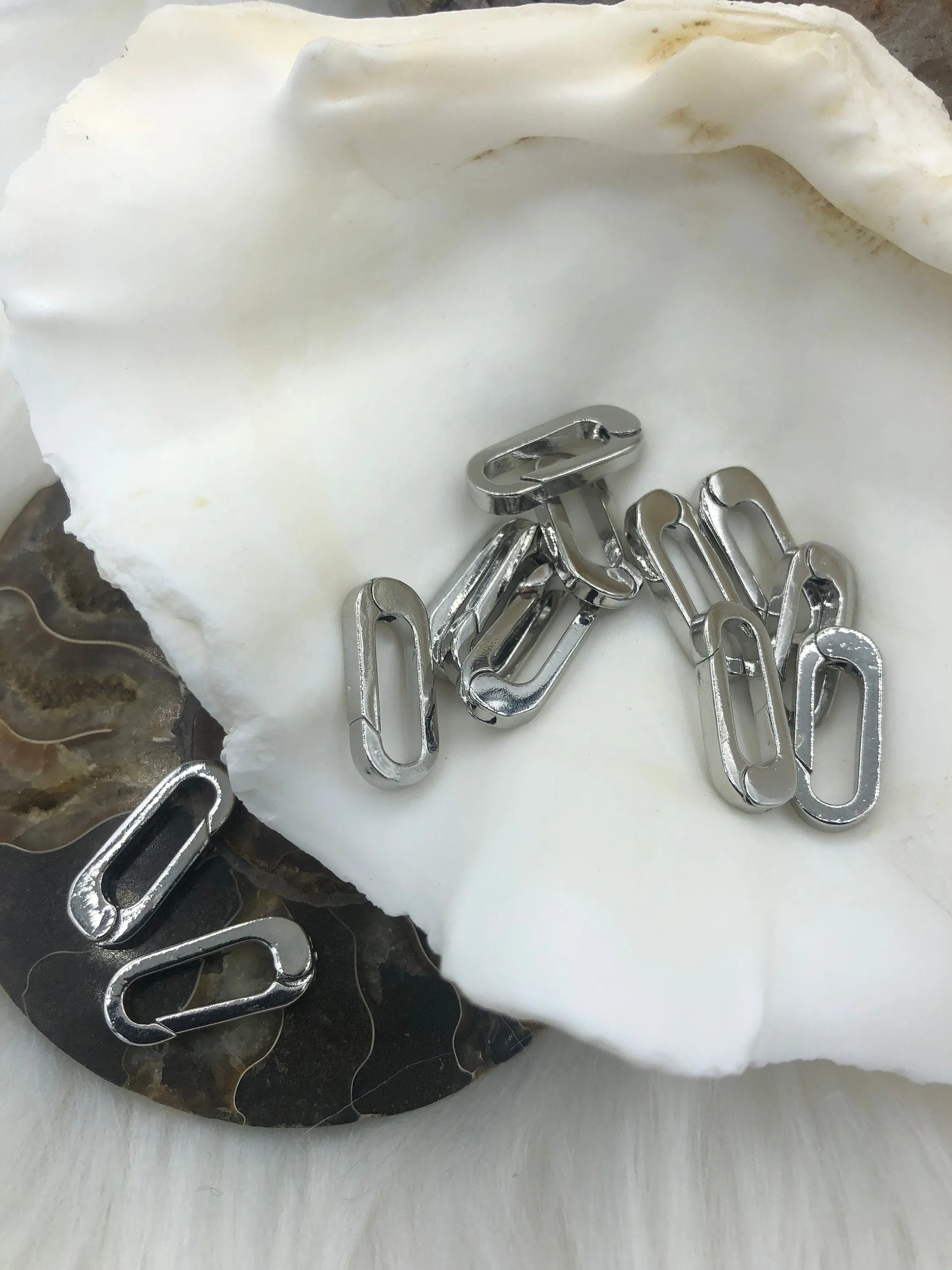 Spring Gate Clasp Brass ,Gate Clasp, Push Clasp, Spring Gate Oval. Spring Clasp, Spring Gate Pendant. Necklace Building Extender Fast Ship