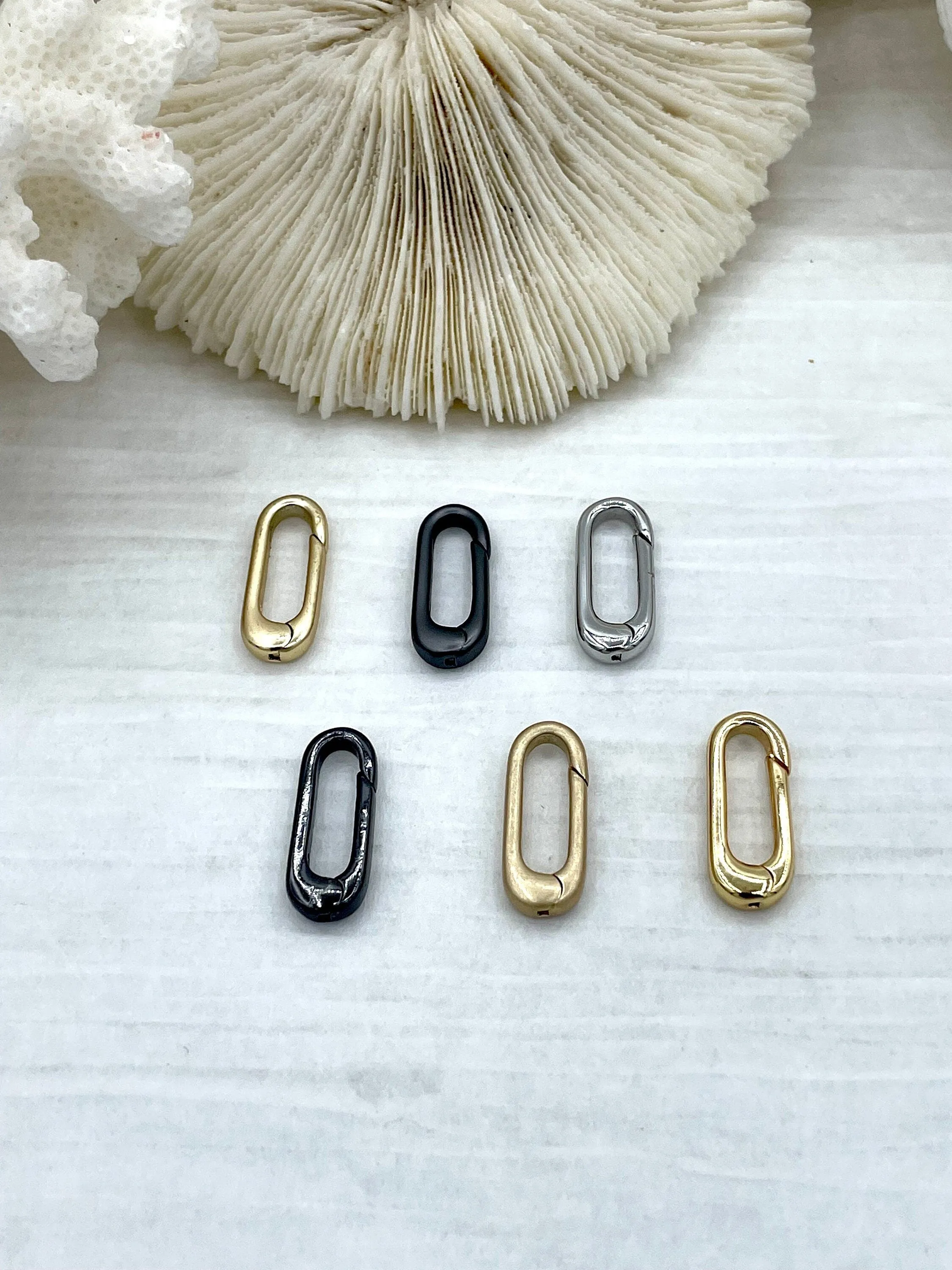 Spring Gate Clasp Brass ,Gate Clasp, Push Clasp, Spring Gate Oval. Spring Clasp, Spring Gate Pendant. Necklace Building Extender Fast Ship