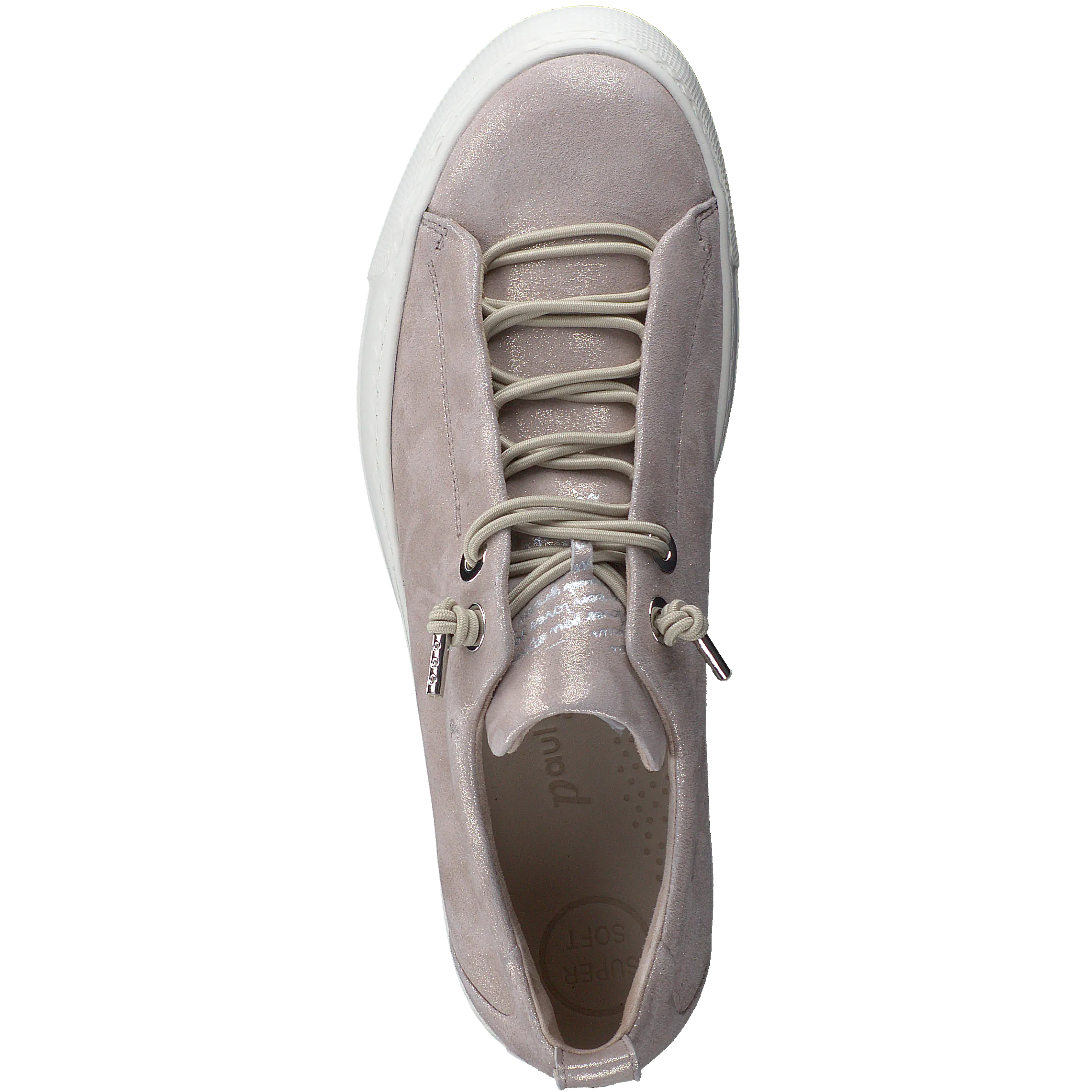 Supersoft Metallic Trainer - Metallic Beige