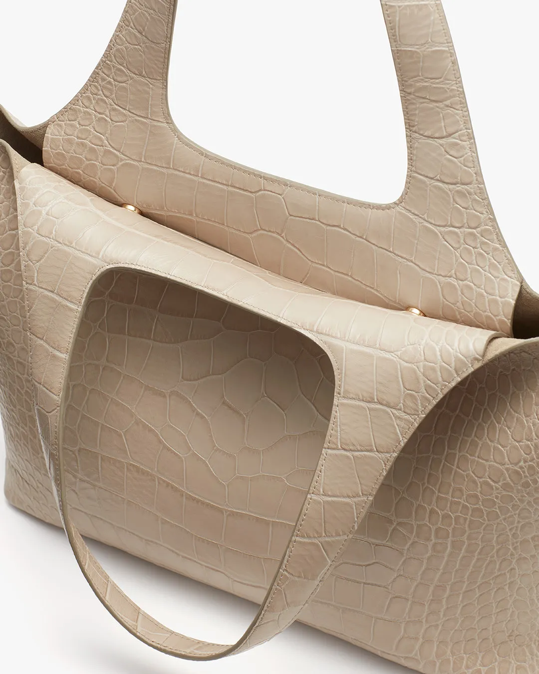 Premium 13-Inch Croco Embossed System Tote Bag