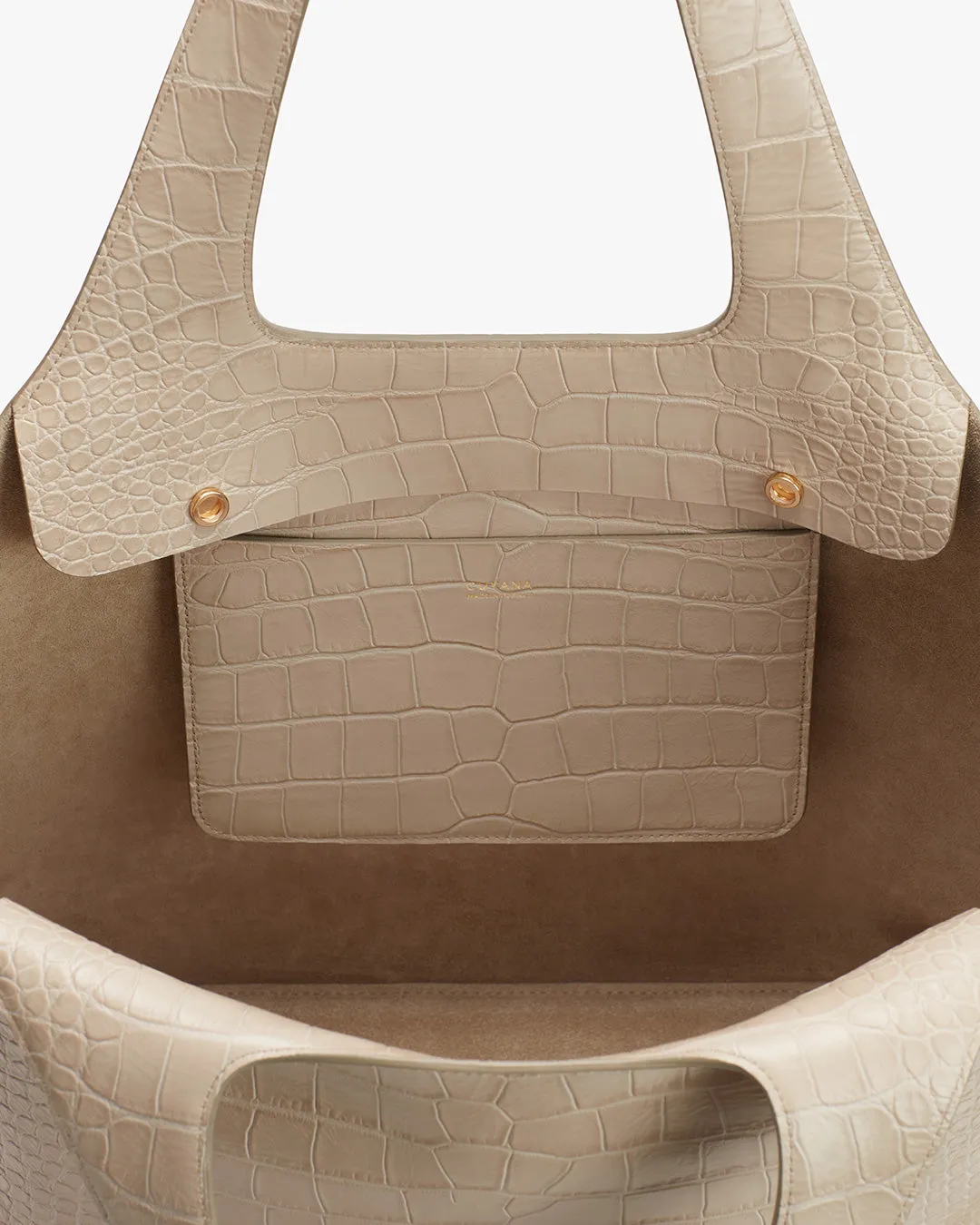 Premium 13-Inch Croco Embossed System Tote Bag