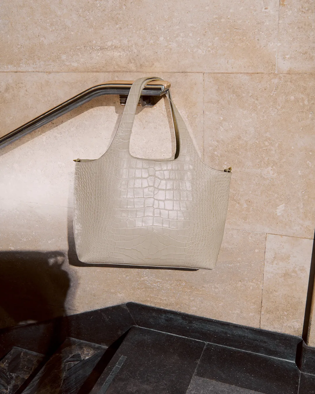 Premium 13-Inch Croco Embossed System Tote Bag