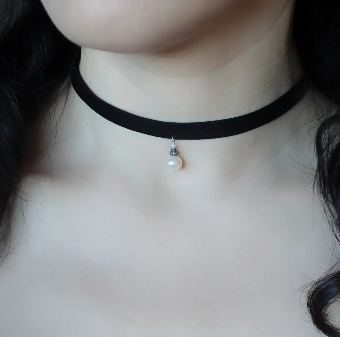Two Style Black Choker Necklace