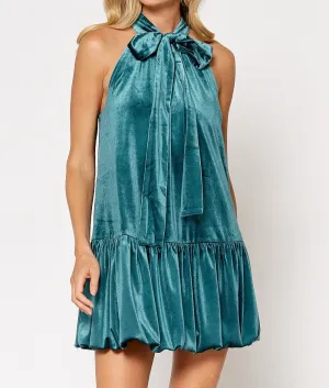 Velvet Halter Mini Dress