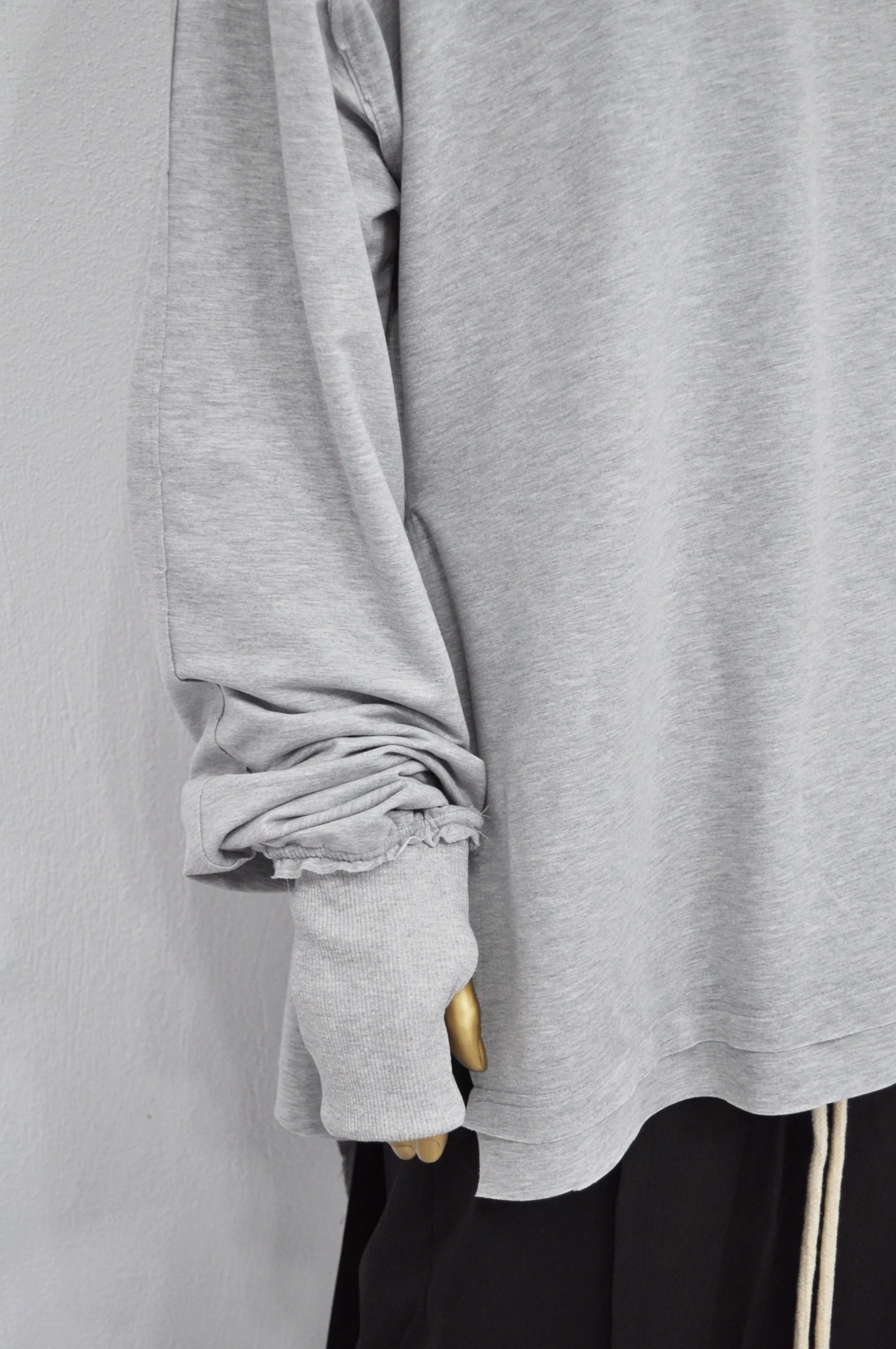 XS-8XL Men's Distressed Structured Hooded Turtleneck Sweatshirt-BB0159