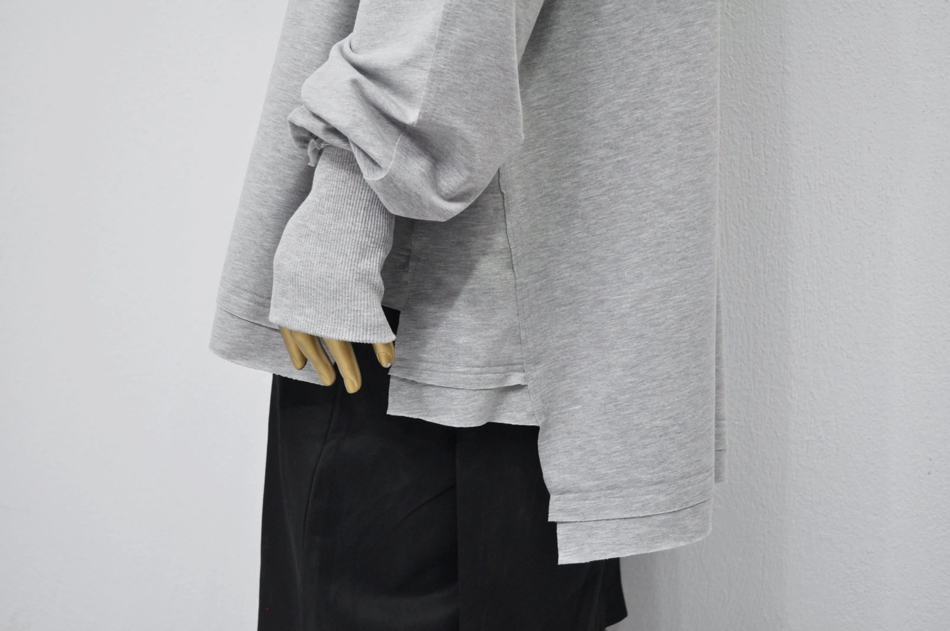 XS-8XL Men's Distressed Structured Hooded Turtleneck Sweatshirt-BB0159